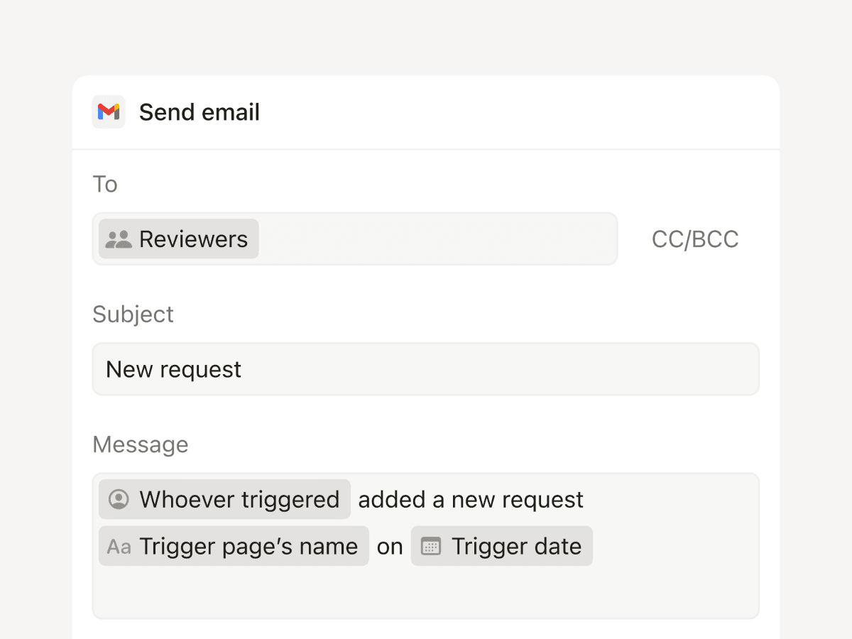 Send out an automated email via Gmail when a change happens in your database.