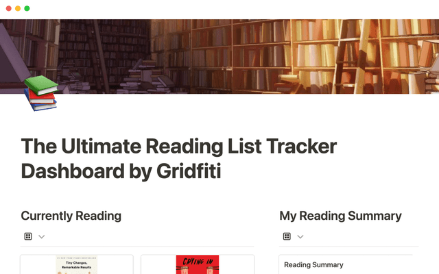 Reading list tracker
